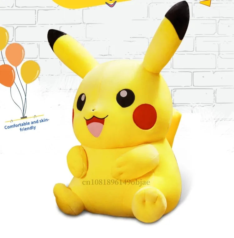 30/40/50/60CM Pokemon Smiling Pikachu Plushies Cartoon Anime Stuffed Kawaii Ornament Comfortable Soft Doll Children Toy Gift