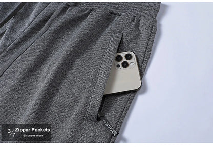Chrlck Men’s Tight Sweatpants Straight Jogging Pants Casual Sport Running Trousers Spring Summer