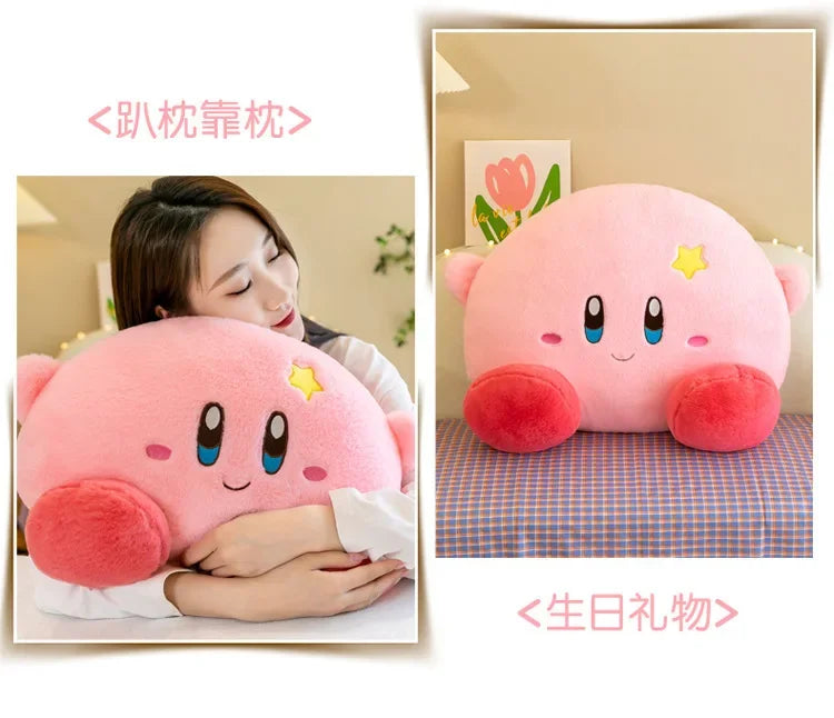 90cm Big Size Star Kirby Kawaii Cartoon Anime Plush Stuffed Doll Room Decorated with Cute Plushies Pillow Children Holiday Gift