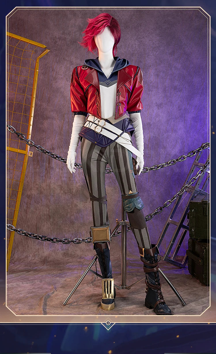 【Last Batch】IN STOCK ViI Cosplay Costume Game Cosplay DokiDoki-R Women Suit Red Coat Plus Siz