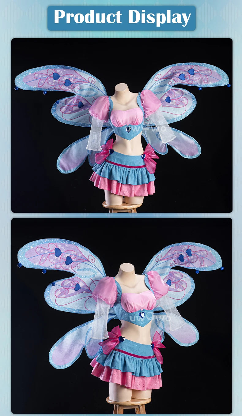 LAST BATCH UWOWO Bloomm S4 Anime Cosplay Costume Big Fairy Wings Cosplay Princes Costume Outfit Butterfly Halloween Costumes