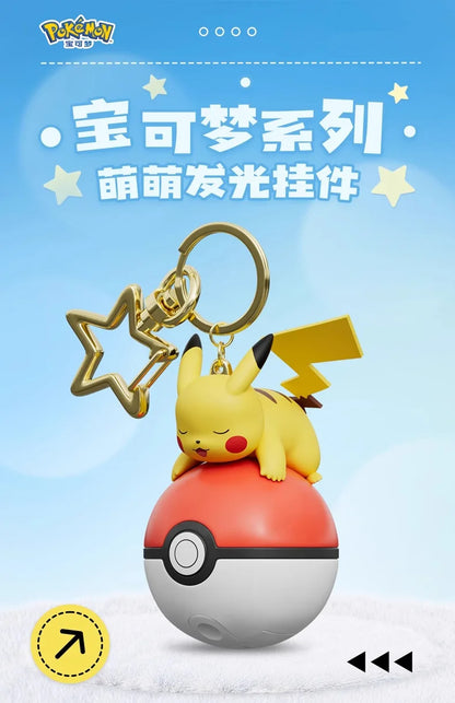 Genuine Pokemon Pikachu Keychain Psyduck Piplup Bulbasaur Anime Action Figures Toy Keyring Fragrance Pendant Christmas Gifts