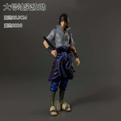 26CM Anime Naruto Uchiha Sasuke Figure Model Toy Gift Collection Standing Akimbo Set Sasuke Large PVC Action Figure