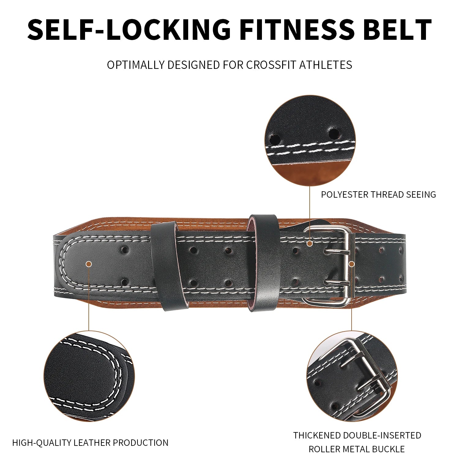 Weight Lifting Belt 10.5cm Wide for Men and Women Back Support Powerlifting Squats Cross Training Gym Workout - 10.5CM