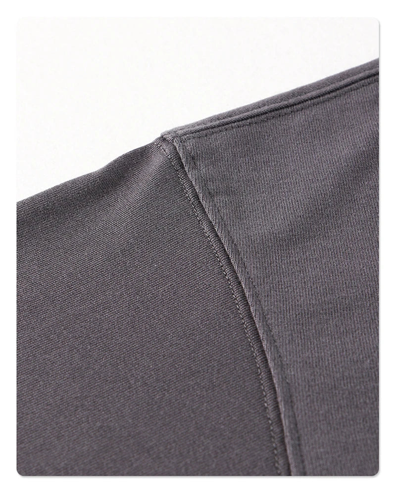 ZODF New Summer Men 275gsm Cotton T Shirts Unisex Women High Street Oversized FG Noshrink Solid T-Shirt Streetwears HY0152