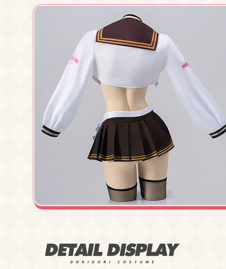 IN STOCK Bureido Cosplay Costume Game【S-3XL】DokiDoki-N Women Sexy White Dress Bureido Maid Costume Plus Size