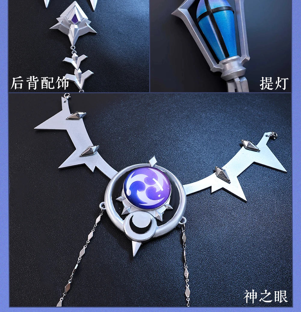 Genshin Impact Kyryll Chudomirovich Flins Cosplay Costume Wig Uniform Cloak Carnival Halloween Party for Women Men Props iCoser