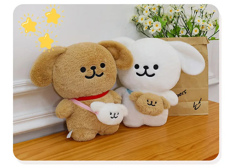 45/70cm Big Size Maltese Backpack Cartoon Anime Plush Stuffed Doll Kawaii Room Decoration Plushies Pillow Ornament Children Gift