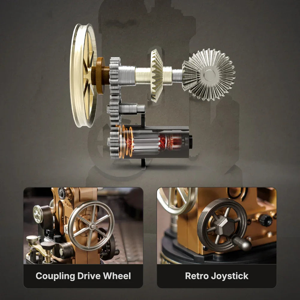 Robotime Rokr 3D Puzzle Da Vinci Helicopter Model Kit Mechanical DIY Building Set with Lights Motion PVC Engineering Model Toy