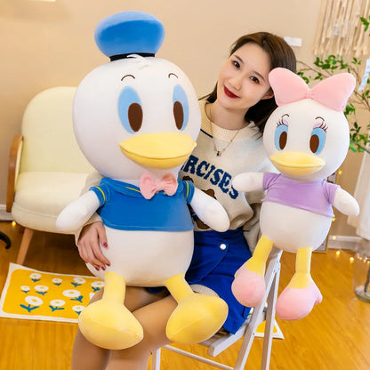 Disney Donald Duck Daisy Giant Plush Dolls Hot Toys Kawaii Soft Pillow Stuffed Animal Couple Dolls Birthday Xmas Gifts for Kids