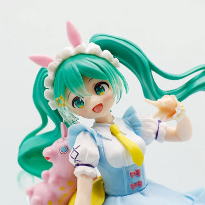20cm/7.87in Hatsune Miku Anime Figure Kawaii Fairy Tales Miku Action Figure Lollipop Girl Figurine PVC Collection Model Doll Toy