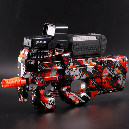 Yuizukeot P90 Electric Gel Gun Plastic Toy Rifle - Red