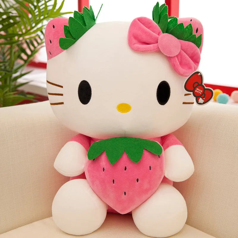 20-45cm Aoger Hello Kitty Plush Toys Anime Kawaii Pillow Doll Stuffed Animal Children Plushies Decoration Peluche Birthday Gift