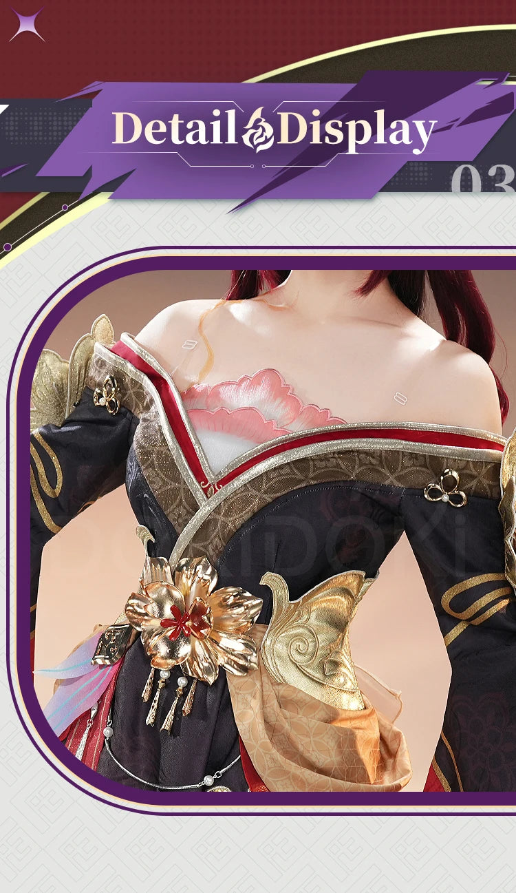 IN STOCK Fugue Cosplay Costume Game Honkai:Star Rail DokiDoki-SR Honkai Women Costume Tingyun Fugue Cosplay Ears Tail Christmas