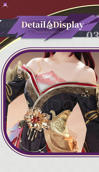 IN STOCK Fugue Cosplay Costume Game Honkai:Star Rail DokiDoki-SR Honkai Women Costume Tingyun Fugue Cosplay Ears Tail Christmas