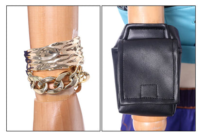 Anime Movie KPop Demon Hunters Zoey Cosplay Costume Uniform Huntrix Rings Earrings Festival Halloween Party for Women Girls Prop