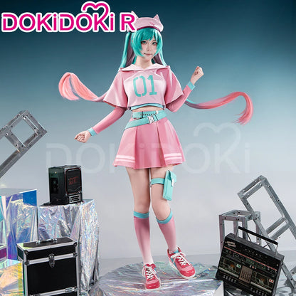 IN STOCK MIKUU Cosplay Costume【XS-2XL】DokiDoki-R Mikku Cosplay Women Cute Pink Short Dress Mikuu Plus Size