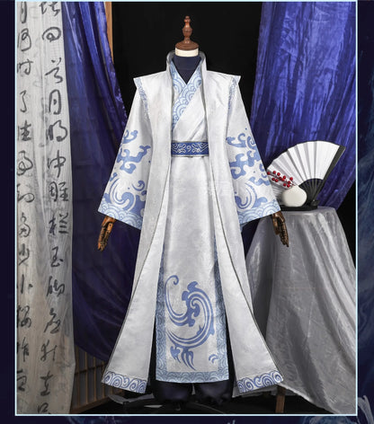 Anime Movies Nezha Aobing Cosplay Costume Wig Hanfu Uniform Horns Ao Bing Ancient Clothing Ne Zha 2 Halloween Carnival Women Men