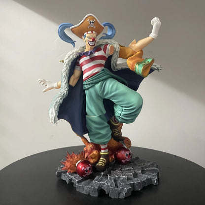 New One Piece Buggy The Clown Figure Pvc Anime Peripheral Action Figurine Trendy Toy Collection Model Desktop Ornament Fan Gift