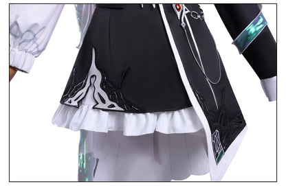 Honkai Star Rail Evernight March 7th Cosplay Costume Wig Dress Earrings Headwear Mysterious Foreign Guest Halloween Party Women