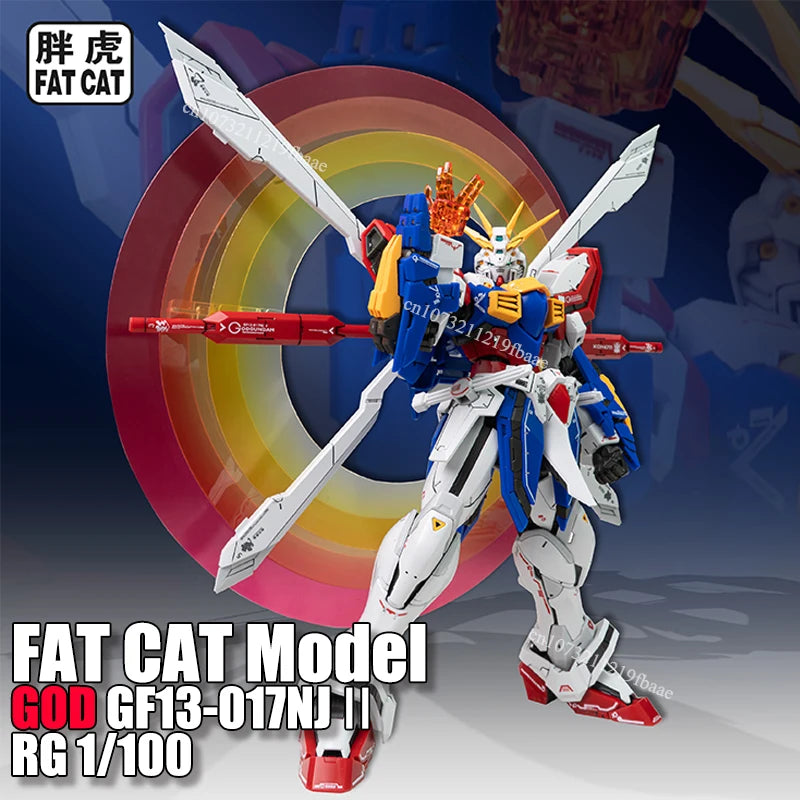 In Stock FAT CAT Model GOD RG 1/100 GF13-017NJⅡ Assembly Model Kit Toys Anime Action Figure Robot Gifts