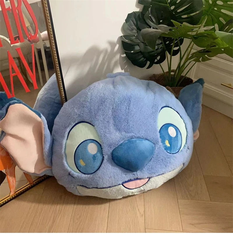 Comfortable Stitch Back Cushion Cuddly Throw Pillow Stuffed Anime Cushion Headrest Car Home Decor Sofa Bed Birthday Gifts