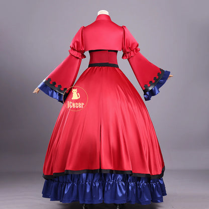 Anime The Holy Grail of Eris Scarlett Castiel Cosplay Costume Dress Headwear Earrings Halloween Party Women Girls Carnival Props