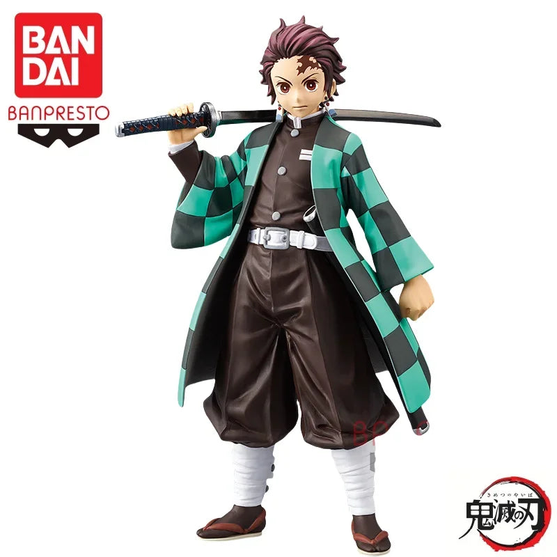Original Banpresto In Stock Bandai Demon Slayer Tanjirou Action Figure Model Anime Action Figures Boxed Toys Gifts