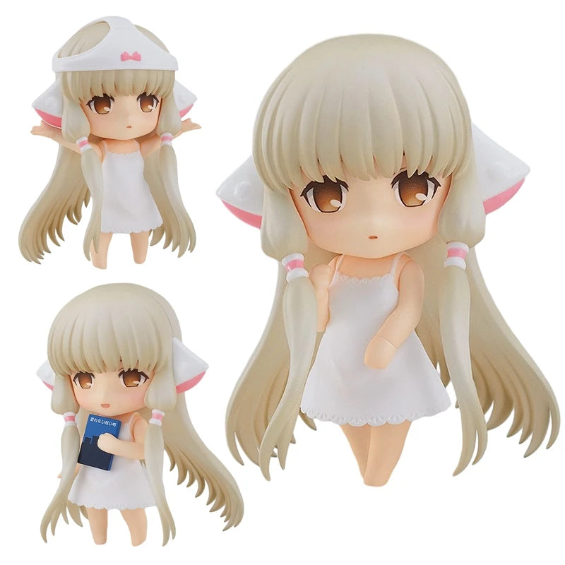 10cm Chobits Anime Figure #2053 Chii Action Figure Kawaii Girl Chi Figurine Room Ornaments Adult Collectible Model Doll Toy Gift