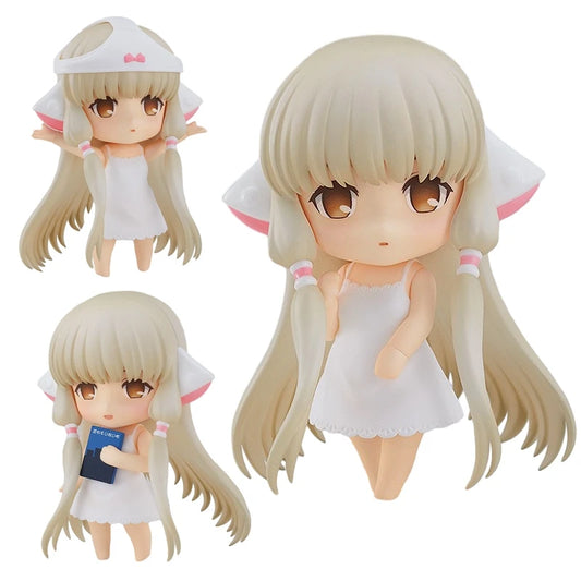 10cm Chobits Anime Figure #2053 Chii Action Figure Kawaii Girl Chi Figurine Room Ornaments Adult Collectible Model Doll Toy Gift