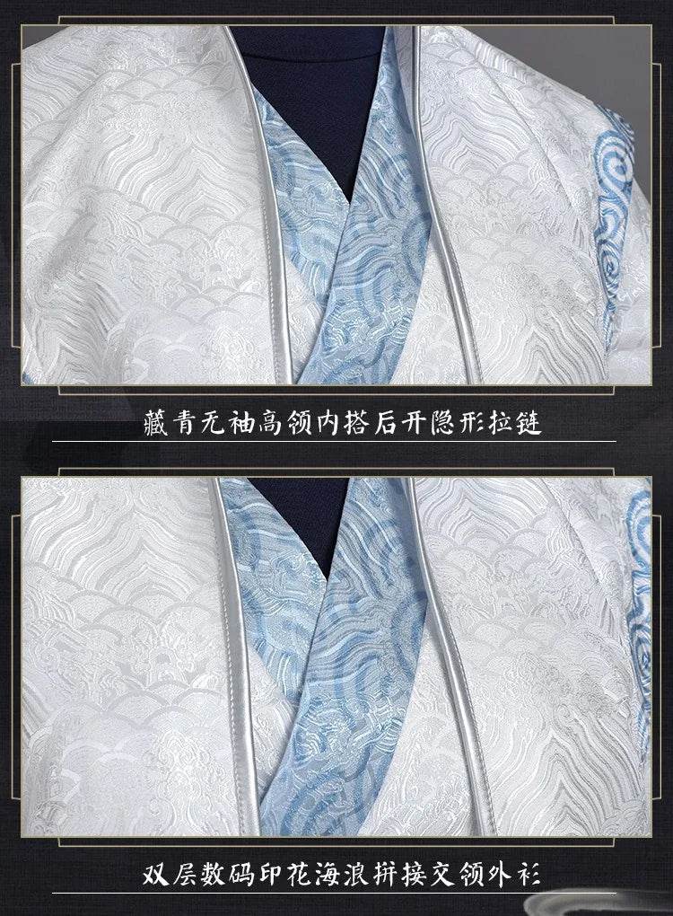 Anime Movies Nezha Aobing Cosplay Costume Wig Hanfu Uniform Horns Sticker Ao Bing Ancient Clothing Ne Zha 2 Halloween Women Men