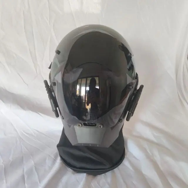 Cyberpunk Helmet Cosplay Mask with LED Light Dreadlocks Braided Wings Shinobi Samurai Style – Birthday & Christmas Gift