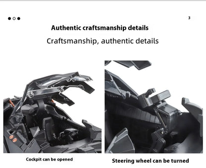 1:18 Batmobile Tumbler Alloy Metal Car Diecast Toy Vehicle Car Model Sound & Light Slide Spray Truck Toys For Kids  Gift Birthda