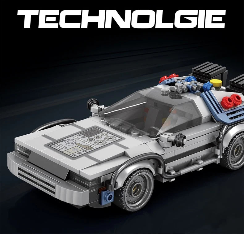 1:24 Classic Movie Racing Car Building Blocks MOC Model Sport Cars Toys Back Future Bricks Vehicle Festival Gifts for Boys Kids