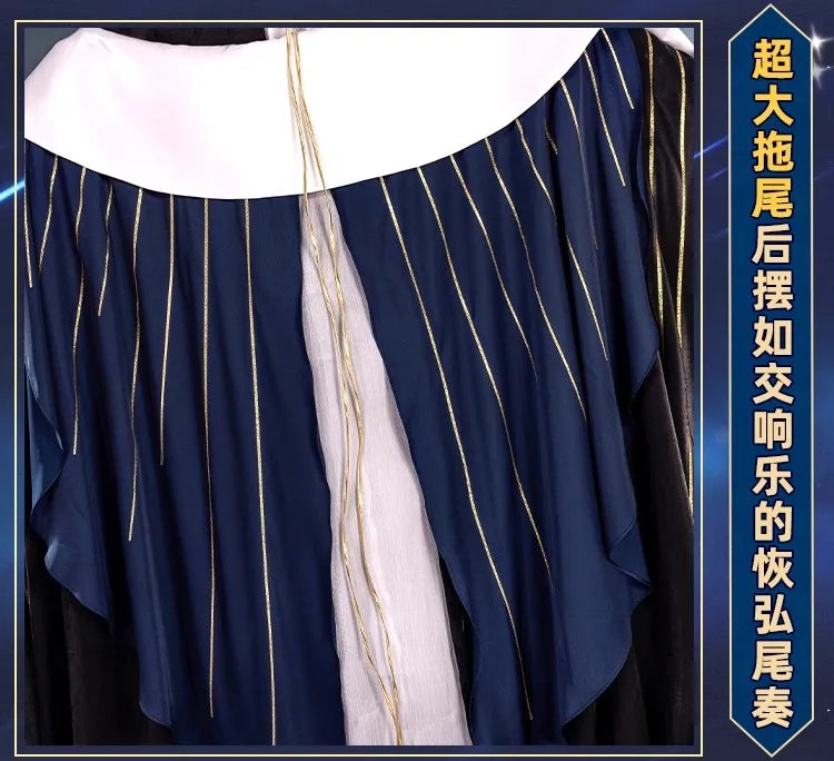 Arknights Aefanyl Logos Cosplay Costume Wig Uniform Earrings Radiant Serenity Ambience Synesthesia Halloween Party for Women Men