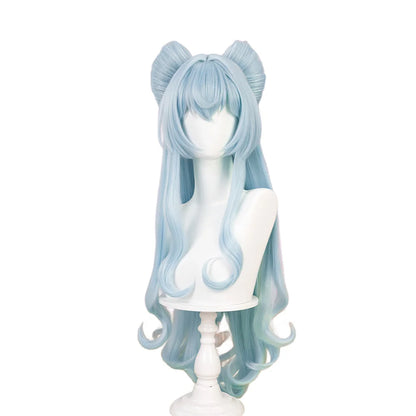 IN STOCK Yumemizuki Mizuki Hutao Wig Game Genshin Impact DokiDoki 95cm Long Wig Hu Tao Lantern Rite Free Cap Yumemizuki Ears Fan