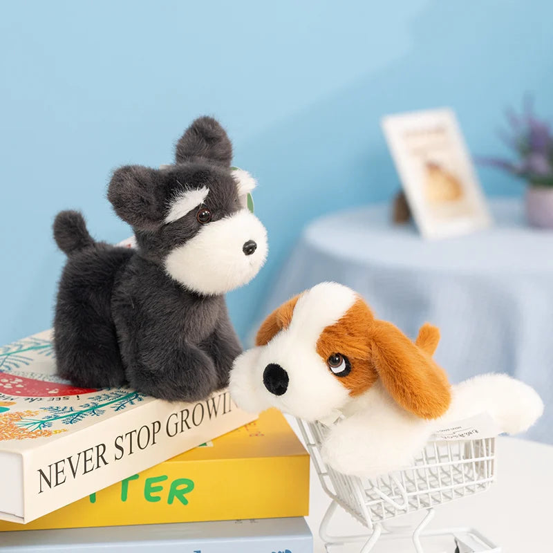 20cm Kawaii Furry Friend Stuffed Animal Dog Soft Toy Lying Puppy Panda Monkey Plushies Cute Wrist Support Plush Doll