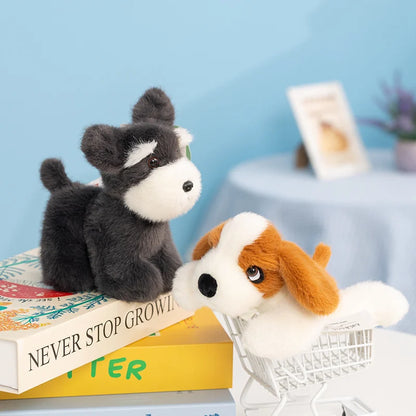 20cm Kawaii Furry Friend Stuffed Animal Dog Soft Toy Lying Puppy Panda Monkey Plushies Cute Wrist Support Plush Doll