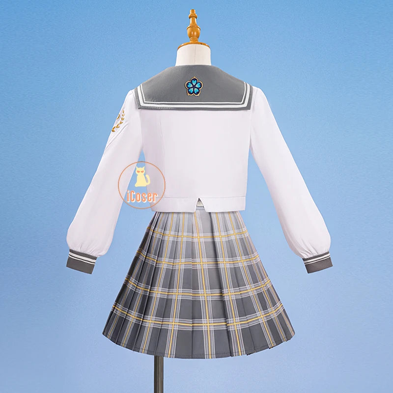 iCoser Honkai Star Rail Firefly Cosplay Costume Spring Missive Uniform Headwear Socks Halloween Party for Women Girls Cos Gifts