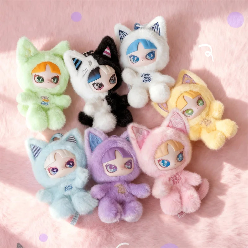 INNS Cat Inn Your Chat Series Mystery Blind Box Fluffy Kawaii Plush Doll Backpack Pendant Collectible Trendy Toy