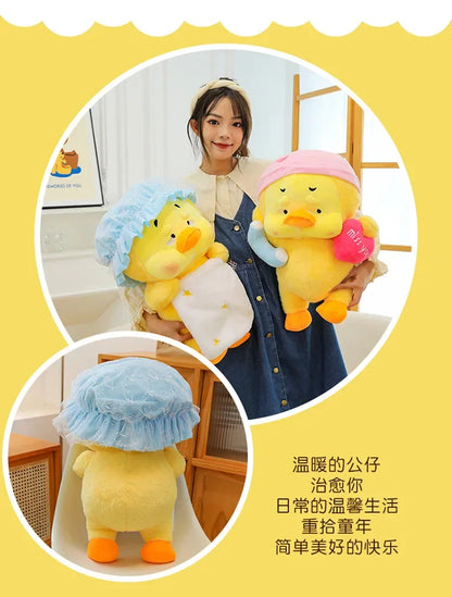 Cute Miss You Doesn't Want To Get Up Series Plush Toys Children's Soothing Dolls Indoor Ornaments Yellow Ducks Children's Gifts