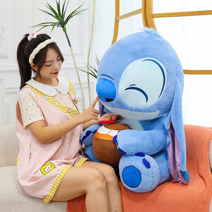 Disney 30-70cm Lilo&Stitch Cute Cartoon Dolls Toys Anime Soft Stuffed Dolls Pillow Appease Toys Birthday Decoration Toys Girls