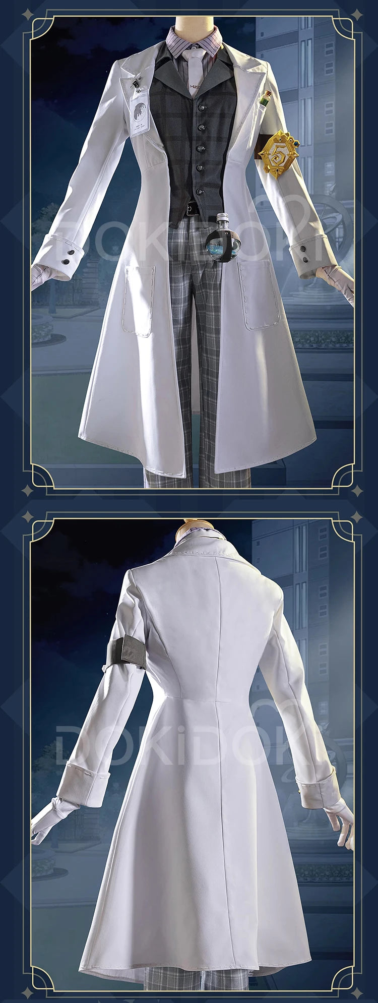 Gatto Embalmer Cosplay Costume Game Identity V【XS-2XL】DokiDoki-R Undertaker Aesop Carl Gatto Cosplay Men Costume Plus Size