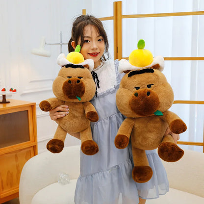 Capybara Plush Toy Stuffed Animal for Kids Birthday Christmas Gift Soft Cuddly Doll Comforter Wholesale Cute Capybara Pillow