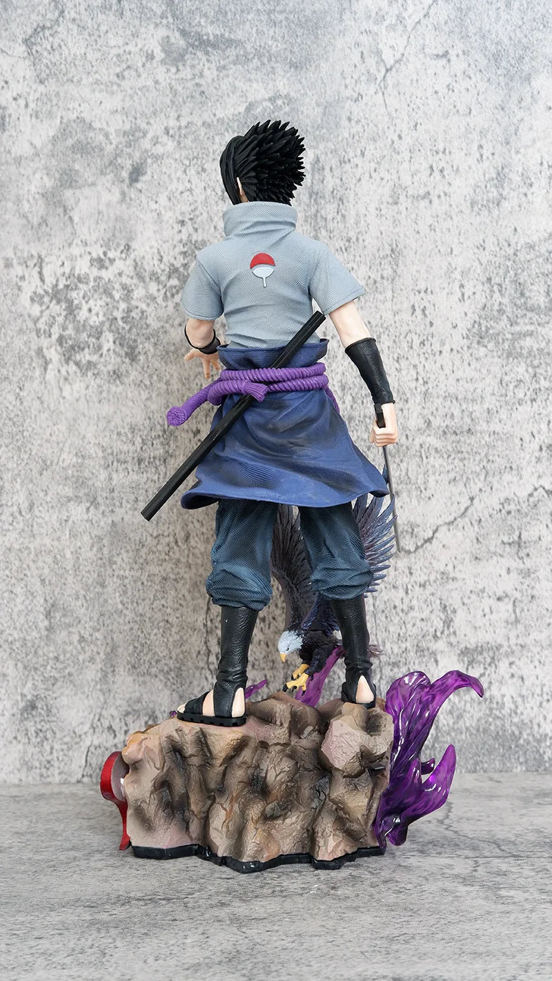 Anime Naruto Shippuden Figurine Naruto Uzumaki Uchiha Sasuke Action Figure 38cm PVC Toy Statue Collection Model Birthday Gifts