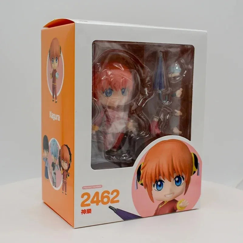 10cm Gintama Anime Figure #2420 Sakata Gintoki Action Figure Humorous Man Figurine PVC Collection Model Doll Toys Birthday Gifts