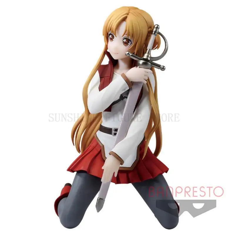 Bandai Original Banpresto Sword Art Online Asuna Sinon Eugeo Kirigaya Kazuto Action Figure Model Collectibles Boxed Toys Gift