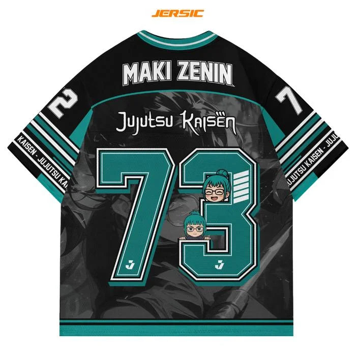 73 Jersey Maki Zenin Jujutsu Kaisen Anime Style Kpop Baseball Hockey T-shirt Fashion Streetwear Anime Daily Unisex Tops Tees