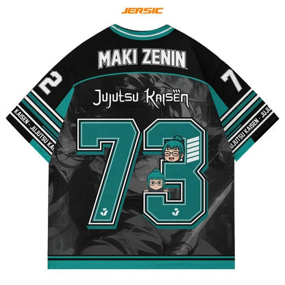 73 Jersey Maki Zenin Jujutsu Kaisen Anime Style Kpop Baseball Hockey T-shirt Fashion Streetwear Anime Daily Unisex Tops Tees