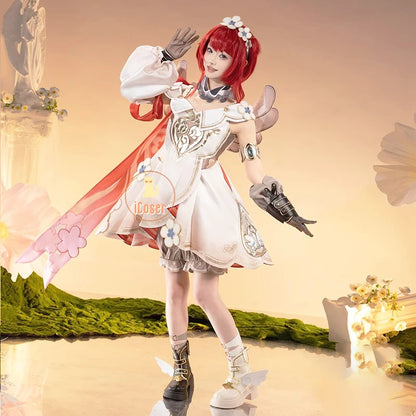 Honkai Star Rail Tribbie Cosplay Costume Wig Dress Uniform Headwear Wings Halloween Party Women Girls Carnival Role Play Props